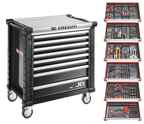 Facom gereedschapswagen 8 laden 6gev. laden, zwart