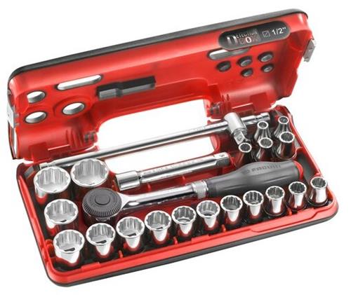 Facom 22-delige doppendoos 1 2 12-kant met ratel