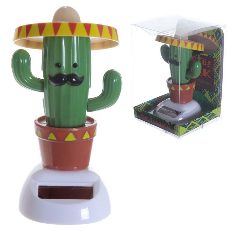Cactus met sombrero solar poppetje