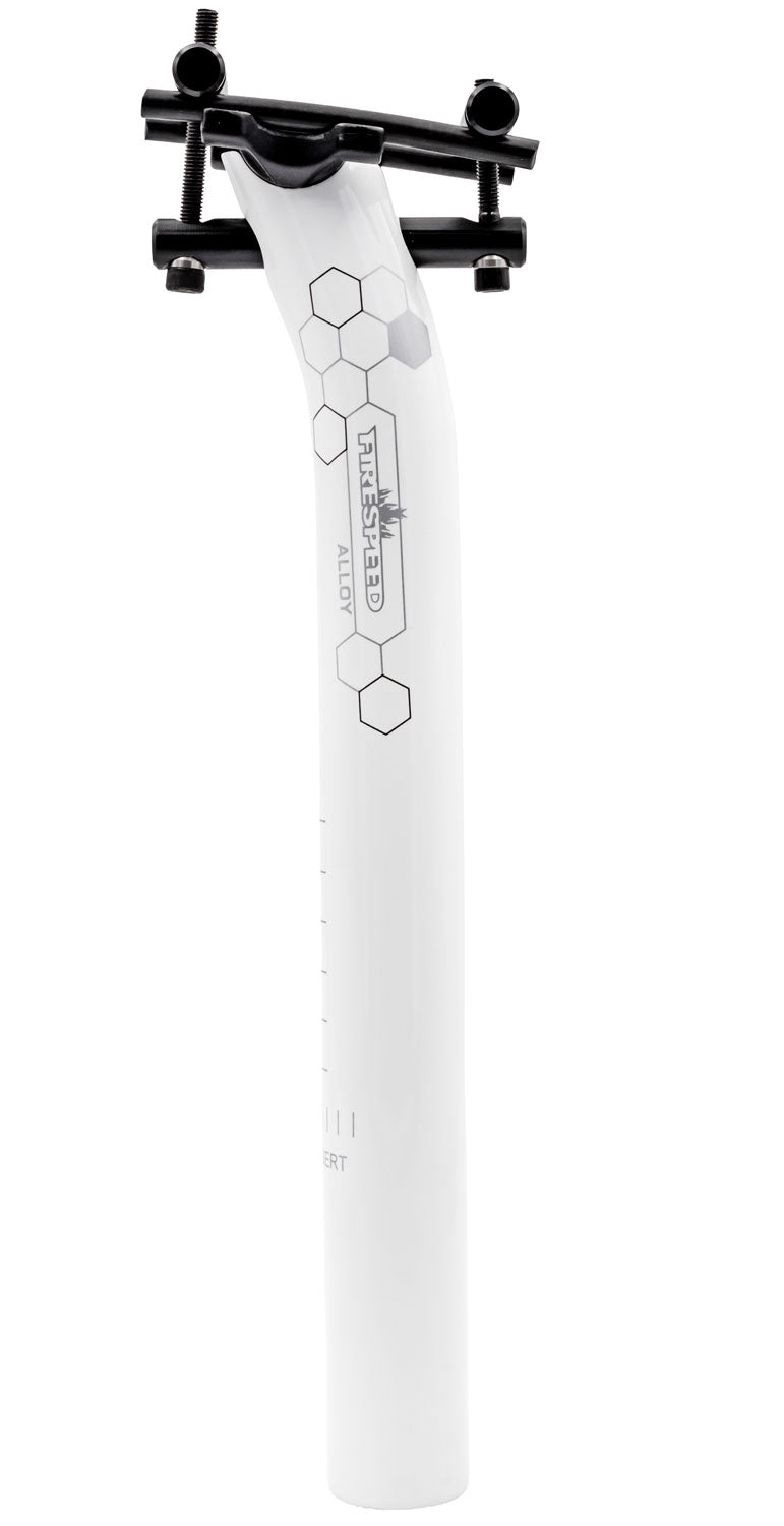Katana firespeed f-a506 aluminium 7075 seatpost offset 15mm white | 31,6mm x 300mm