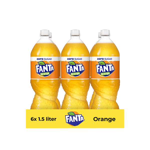 Fanta zero orange pet (6x 1.5 liter)