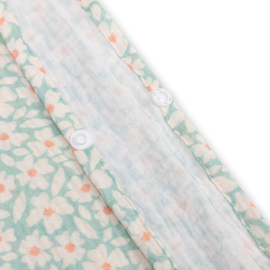 Floris | groene hydrofiele strandponcho 52 x 52 cm