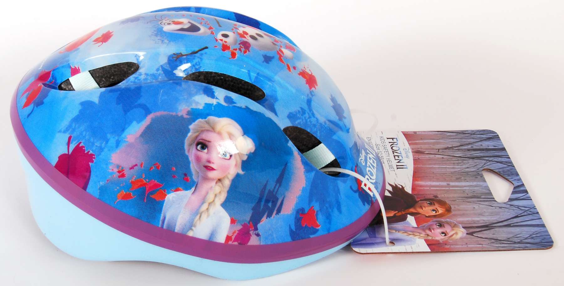 Disney Frozen fiets-skatehelm blauw roze maat 51-55 cm
