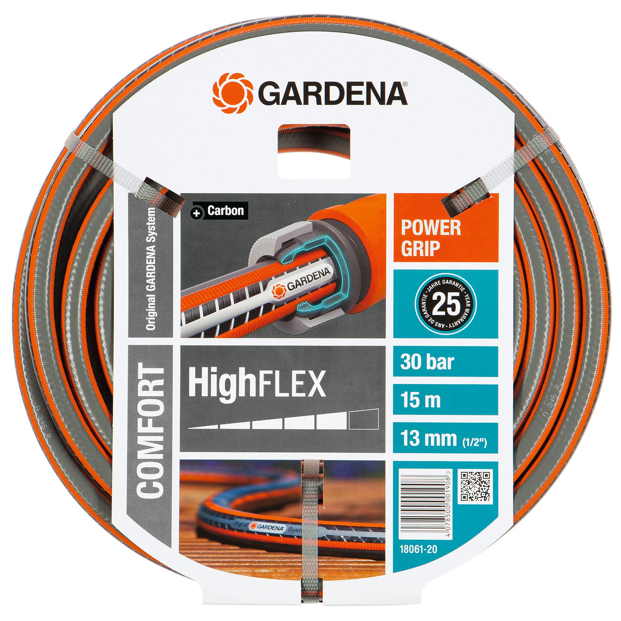 Gardena comfort highflex slang 13 mm (1 2 ) (grijs oranje, 18061-20, 15 m)