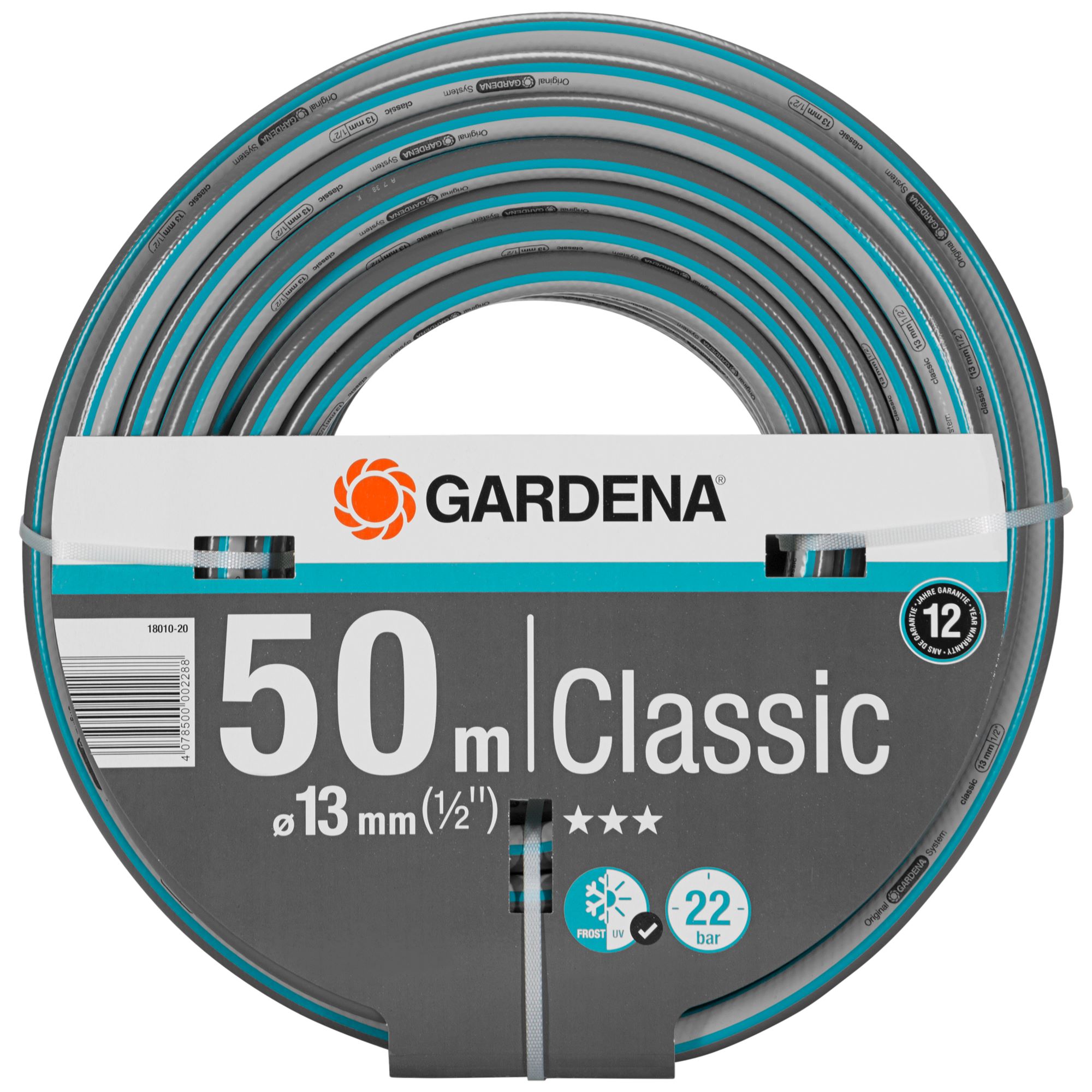 Gardena classic slang (grijs turquoise, 18010-20, 50 m)