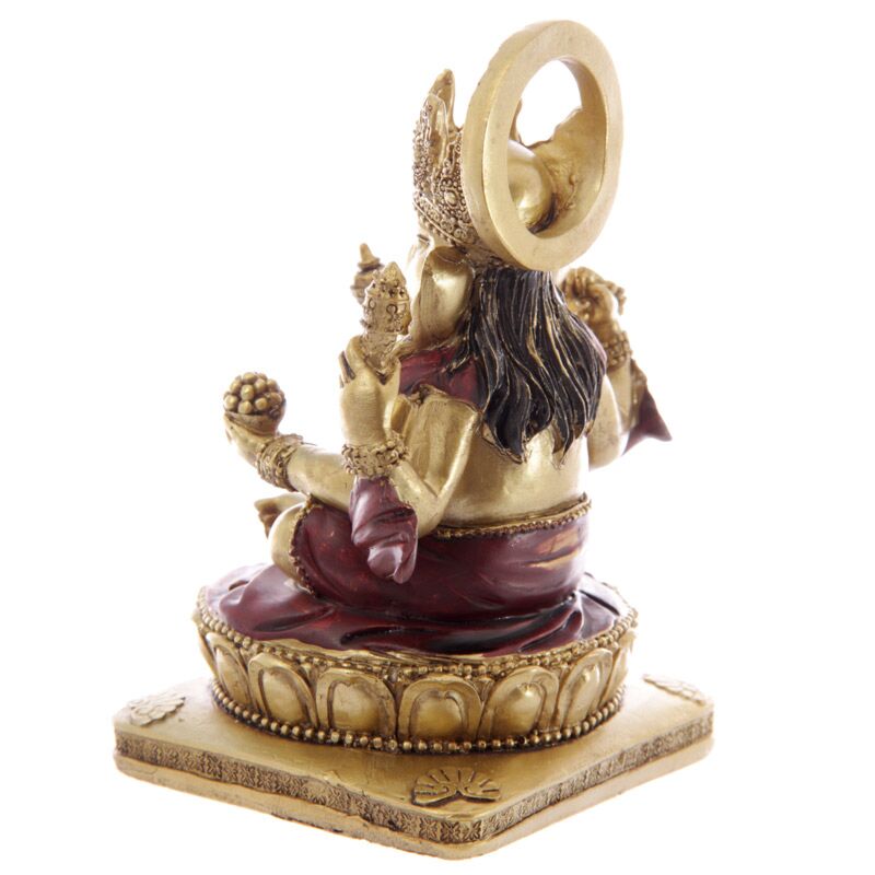 Goudkleurig ganesh beeldje 14cm