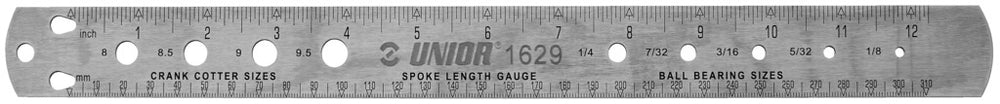 Unior spoke, bearing and cotter gauge 1629 357.5