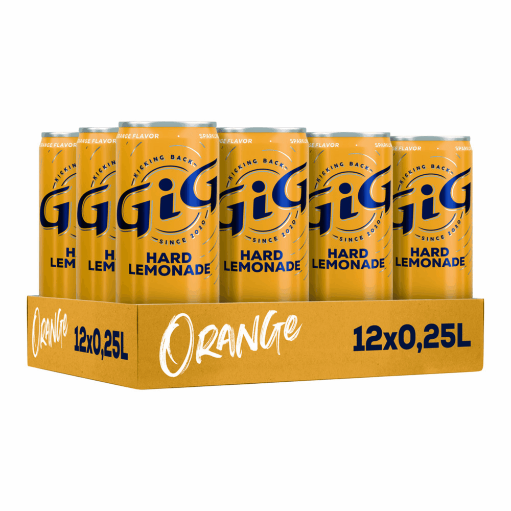 Gig hard lemonade orange blik (12x 25cl)