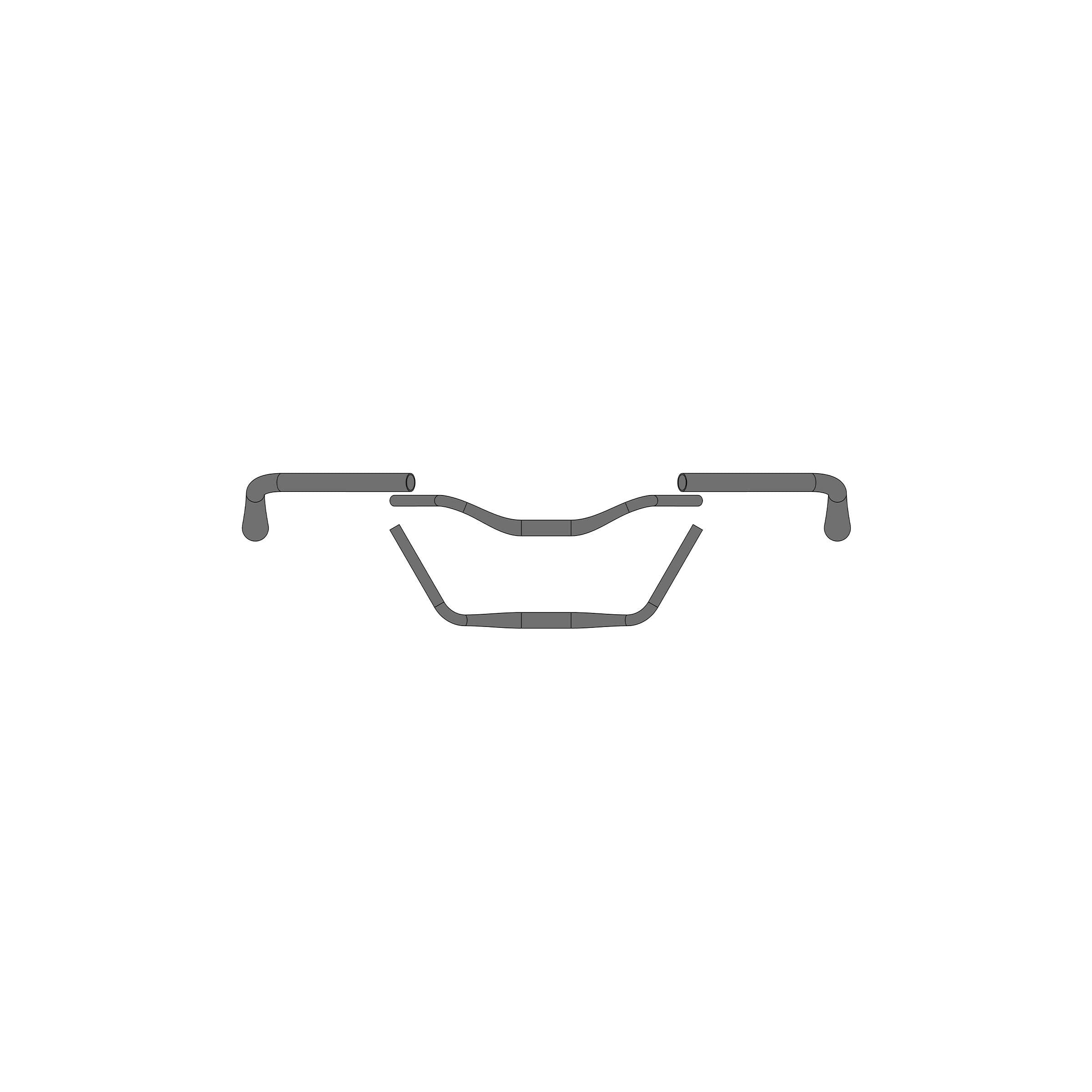 Ergotec stuur moon cruiser ø31,8 x 610 mm - zwart