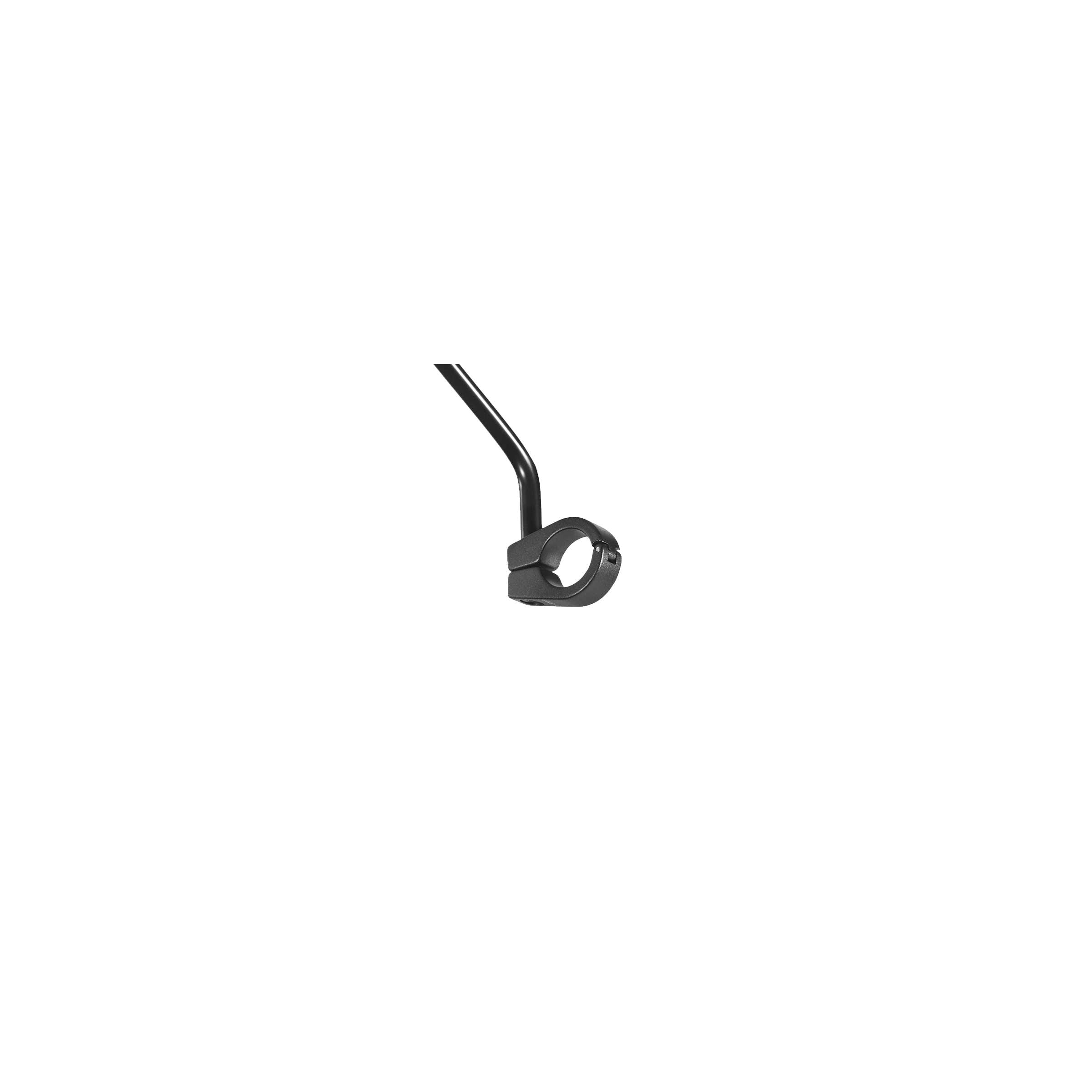 Ergotec Spiegel M-88L lange arm 111 x 52 mm aluminium zwart gezandstraald