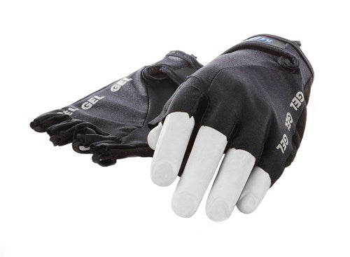 Mirage Lycra handschoen maat l gel zwart korte vinger op kaart
