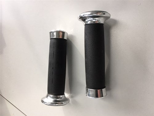 Polisport chopper handlebar grips black chrome