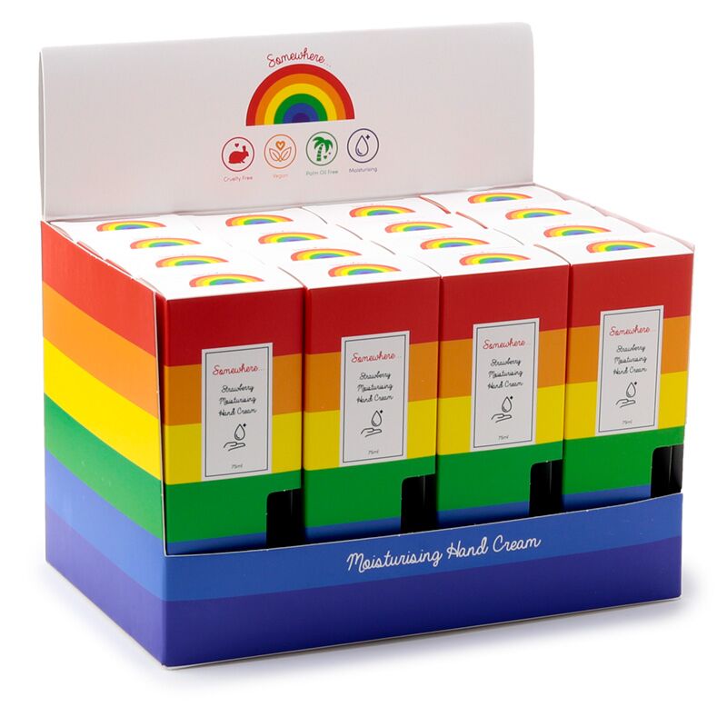Somewhere regenboog handcrème 75ml - aardbei