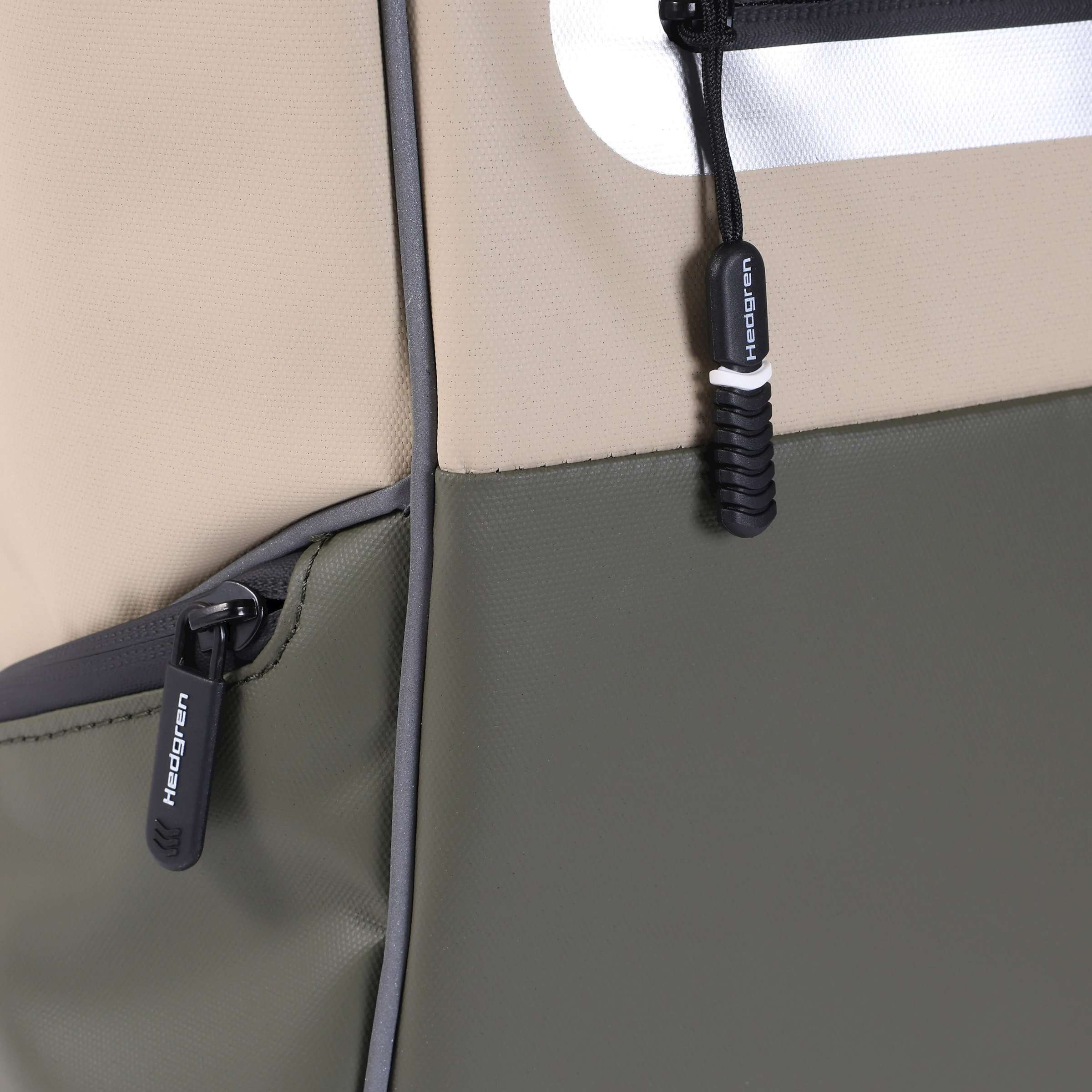 Hedgren commute bike chain rugtas 18,2l beige olive