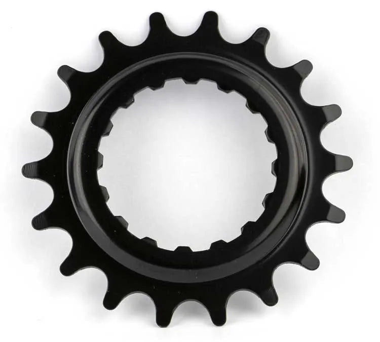 Hebie cranked sprocket 18 teeth bosch black