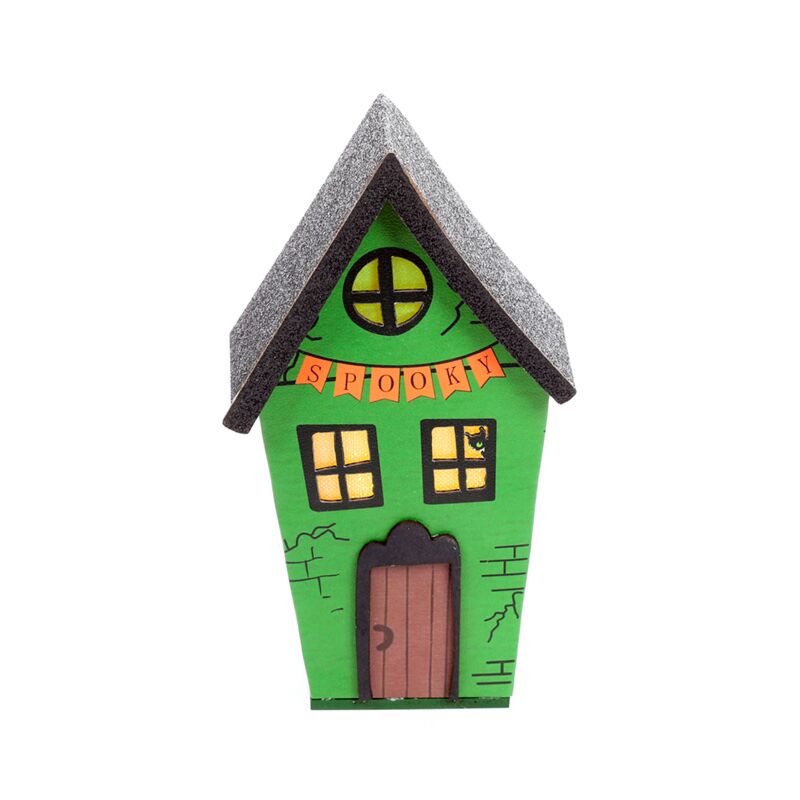 Groot griezelig huis halloween led decoratie