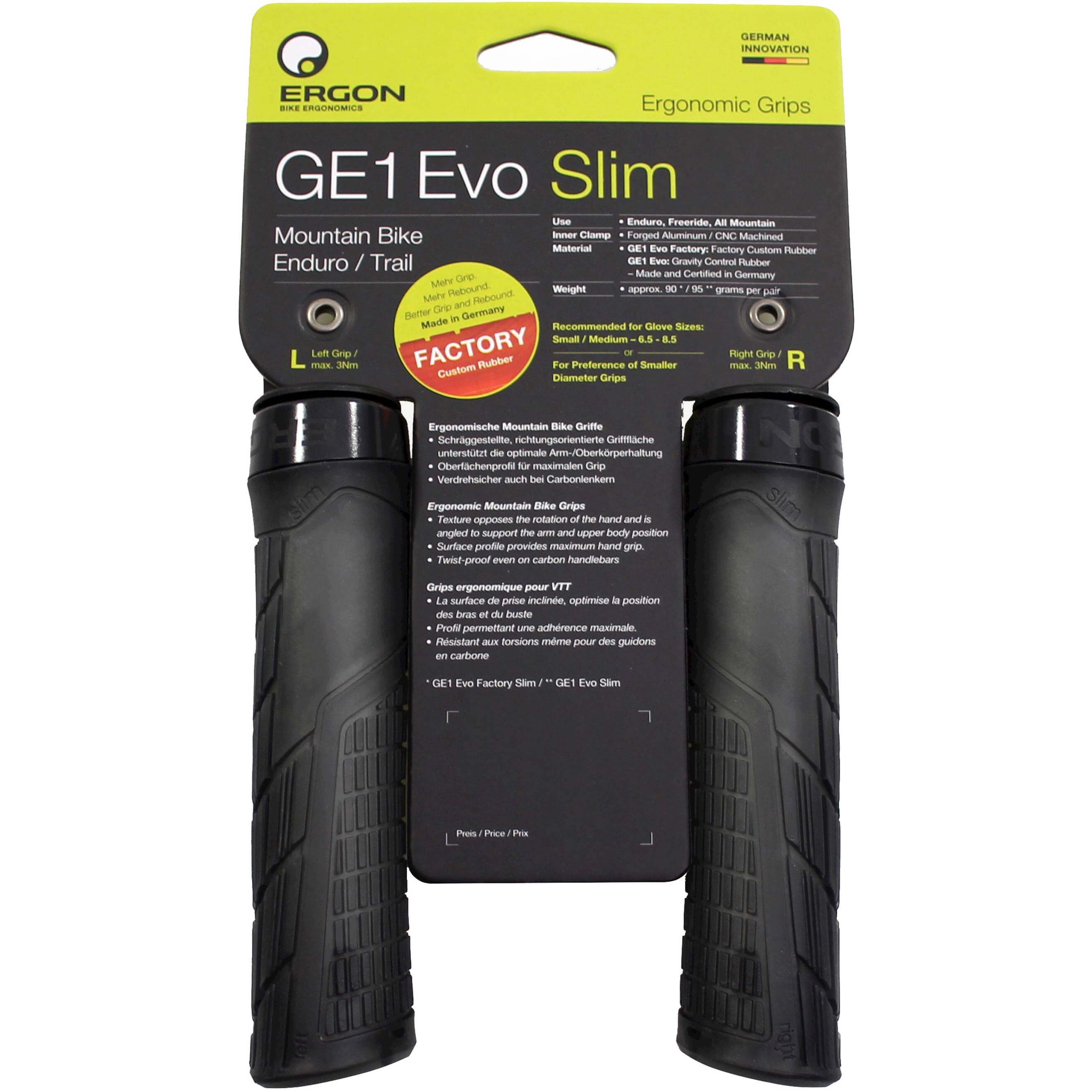 Ergon Handvatten GE1 Evo Factory slim frozen zwart