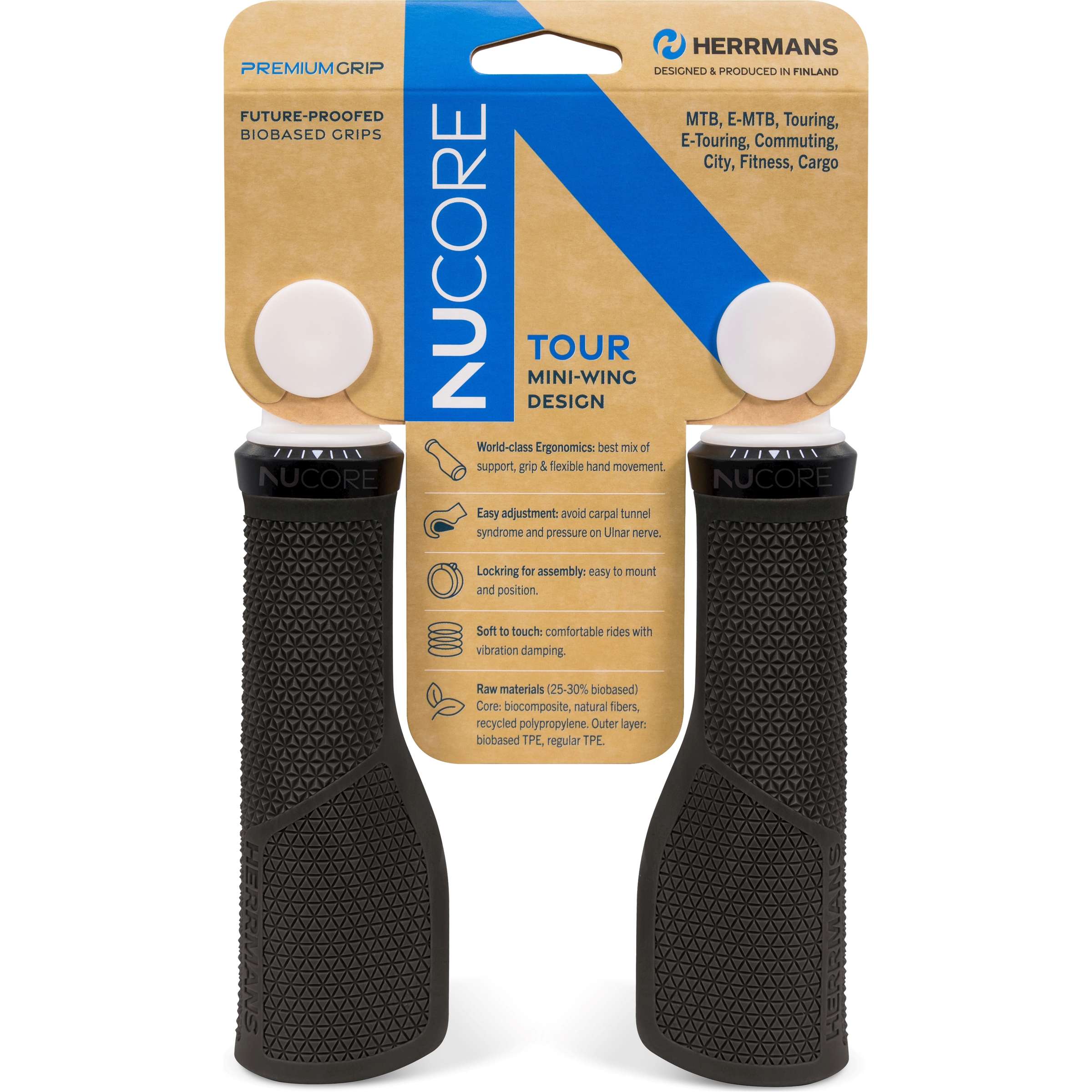 Herrmans handvatset nucore tour peak 130 130mm zwart
