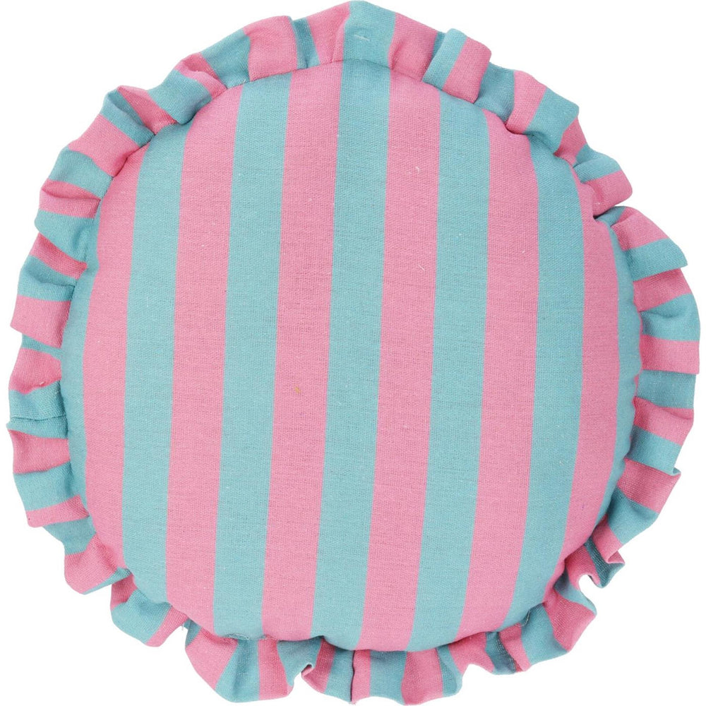 Home styling kussen rond strepen ø42cm