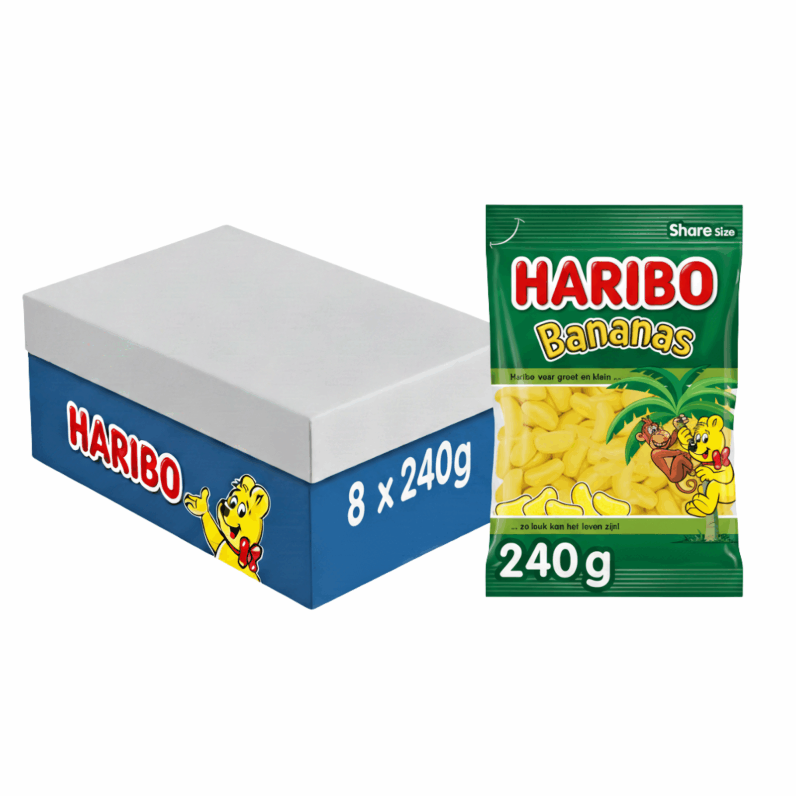 Haribo bananen zak (8x 240gr)