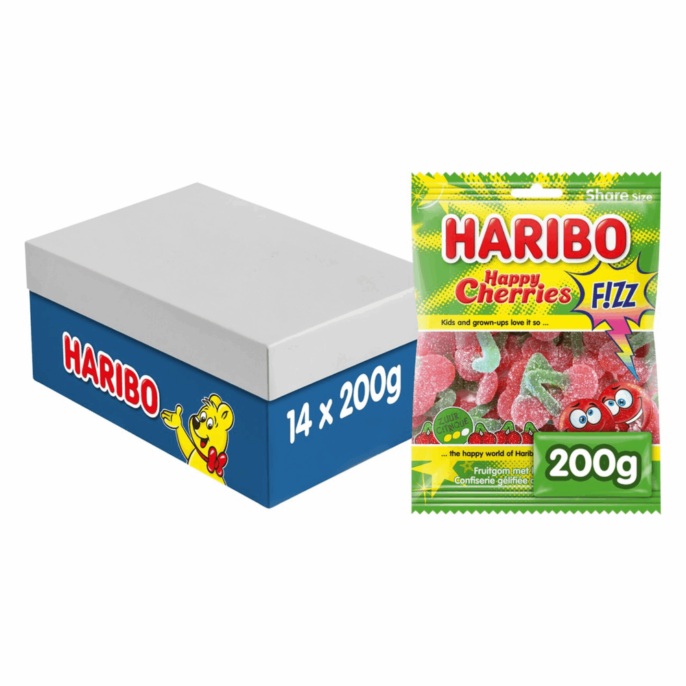 Haribo happy cherries fizz zak (14x 200gr)