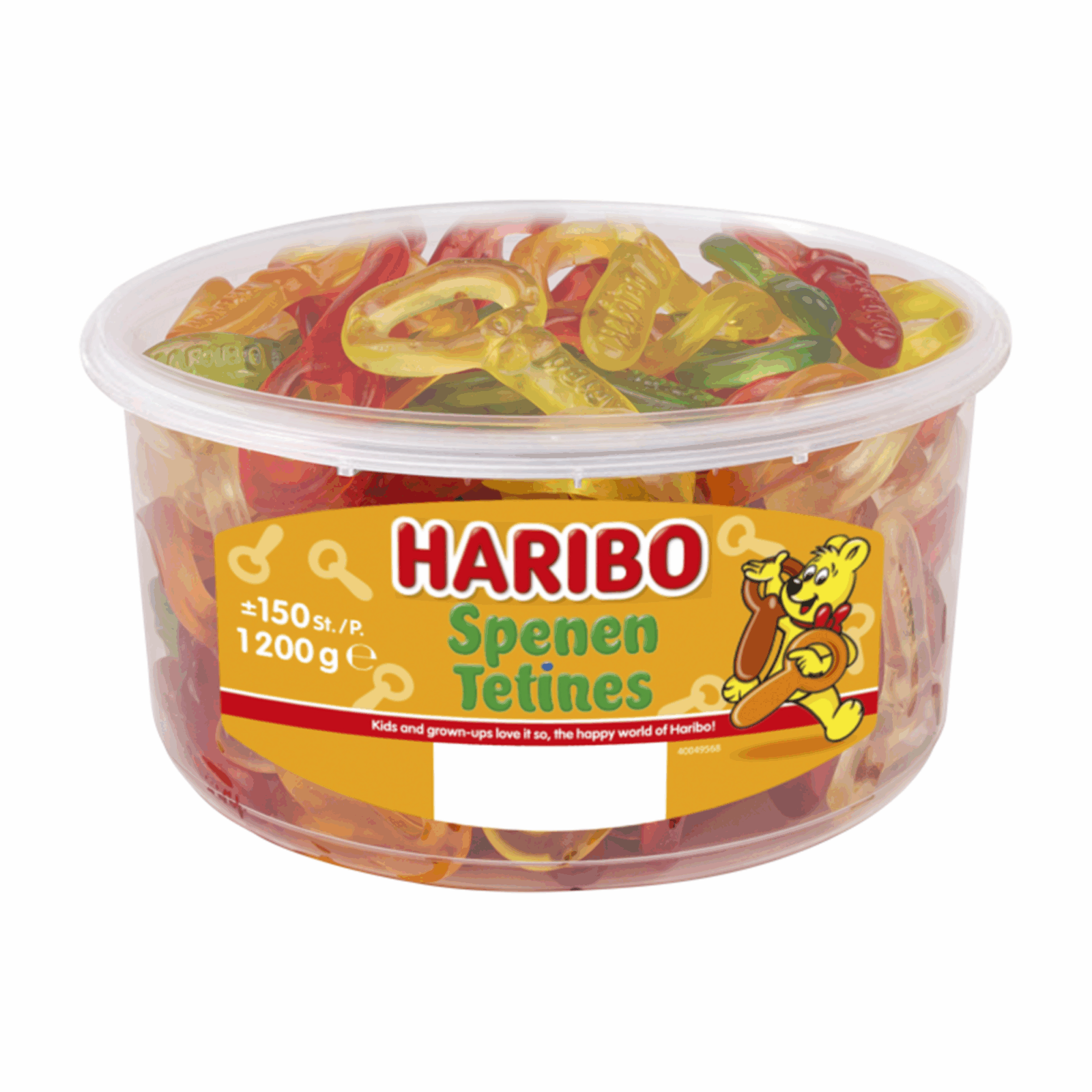 Haribo spenen - snoep in fruitsmaken - 150 stuks silo