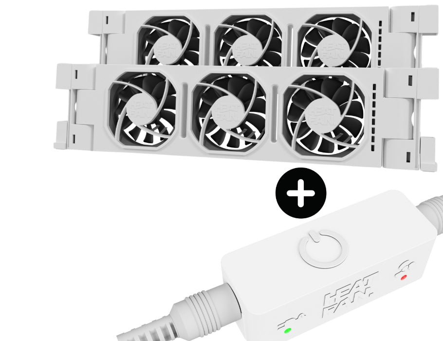 Heatfan 3 - radiatorventilator duo - wit + touch sensor