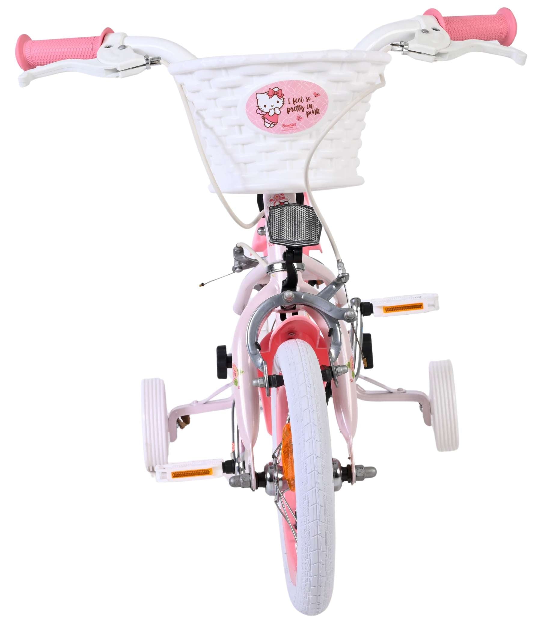 Hello kitty kinderfiets - meisjes - 12 inch - roze - twee handremmen