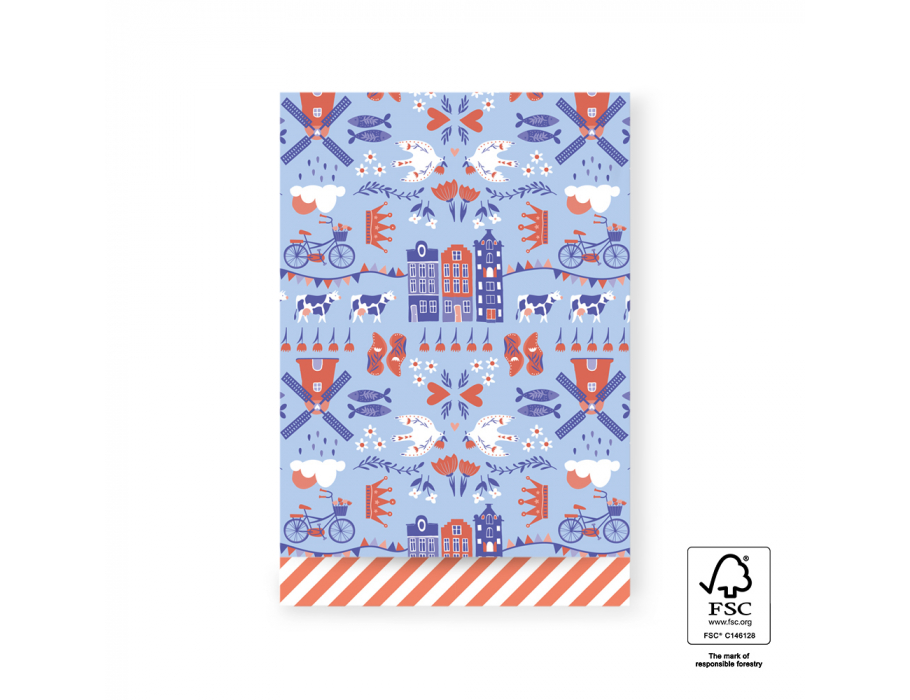 House of Products Cadeauzakjes Holland Oranje Strepen 17x25cm 200st