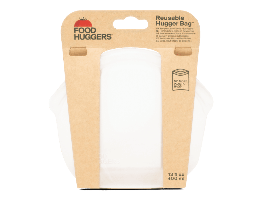 Foodhuggers herbruikbare bewaarzak - 400ml - transparant