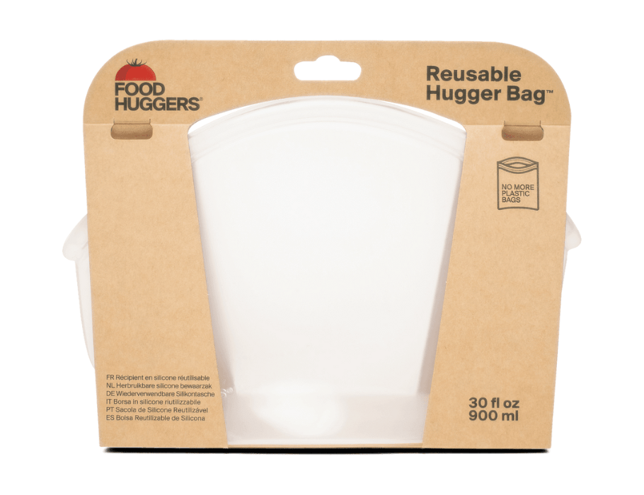 Foodhuggers herbruikbare bewaarzak - 900ml - transparant