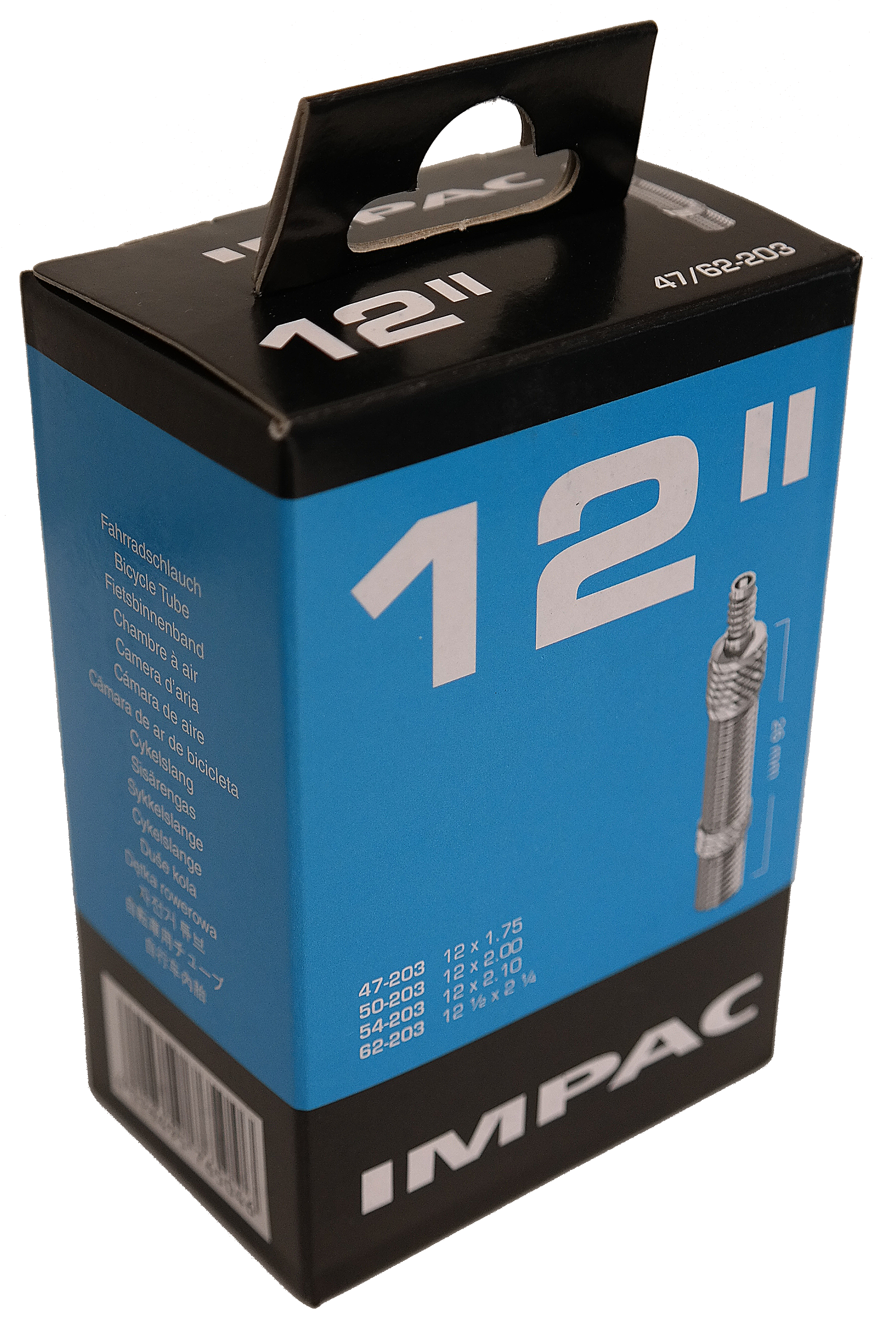 Impac Binnenband (by Schwalbe) DV16 12x1.75 2.35 ETRTO 47 62-203, Ventiel: Blitz Holland 26mm