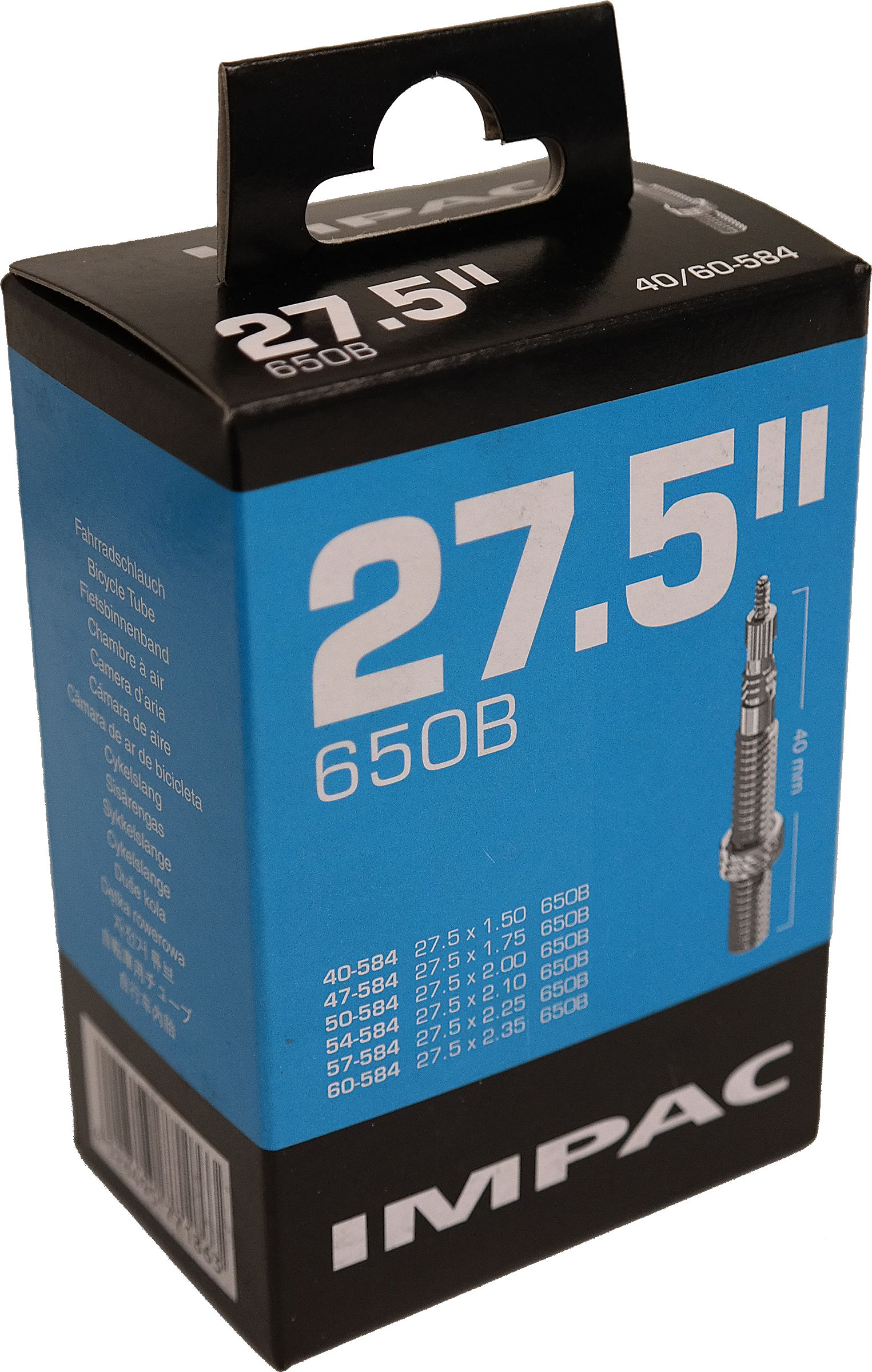Impac (schwalbe) binnenband sv21 27,5 inch (40 60-584) 40mm