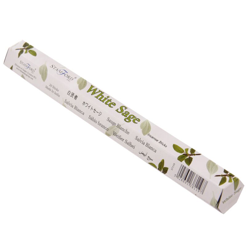 37119 witte salie - stamford premium hex wierookstokjes