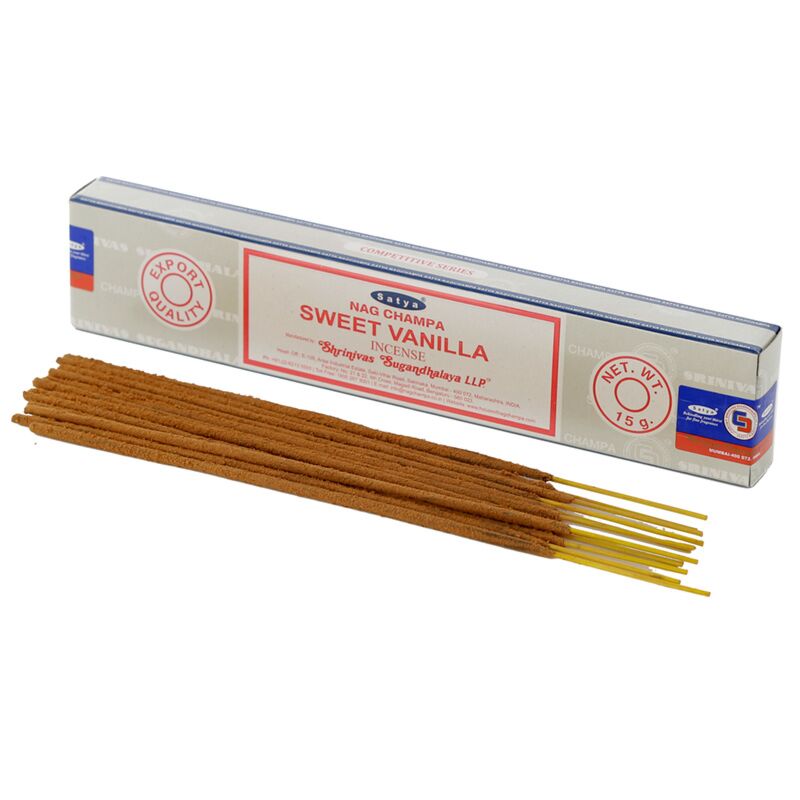 01365 zoete vanille - satya nag champa wierook stokjes