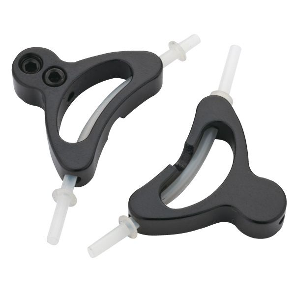 Jagwire alloy straddle cable carrier with liner (2pcs) - black
