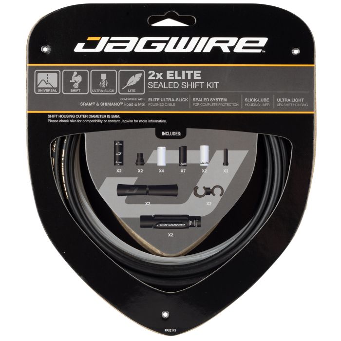 Jagwire 2x elite sealed shift kit - stealth black