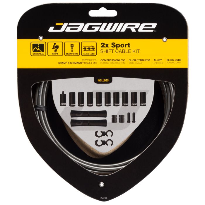 Jagwire 2x sport shift kit - ice gray