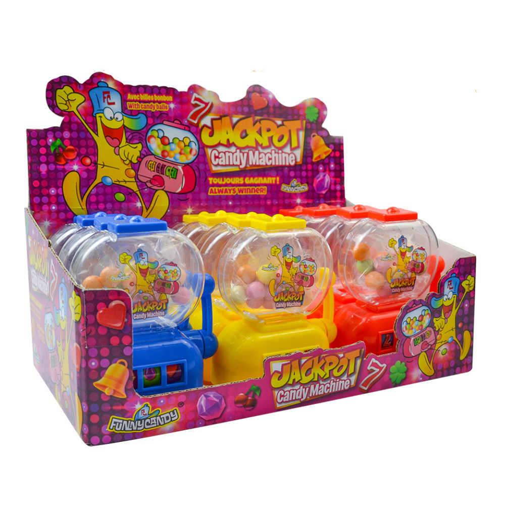 Funny candy jackpot candy machine (12 stuks)