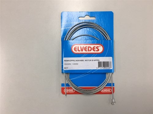 Elvedes Koppeling binnenkabel 2000mm verzinkt ø1,8mm met V-nippel (op kaart)