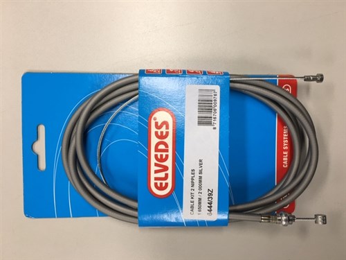 Elvedes Cable Uni 2 Nipples 2.35m Silver 6444 39z