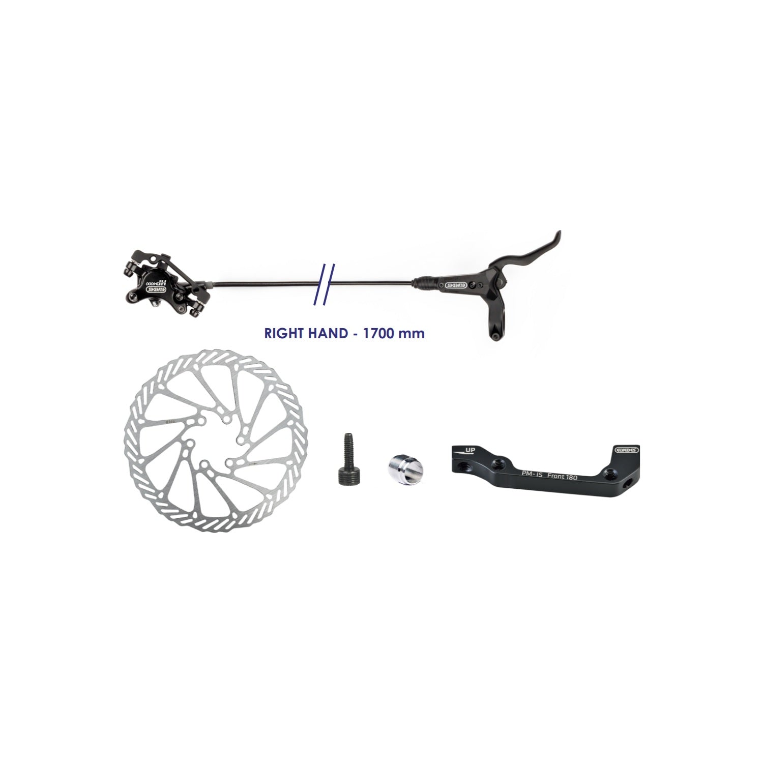 Elvedes schijfremsysteem hydr. 160 mm HP4000 rechts 2018107