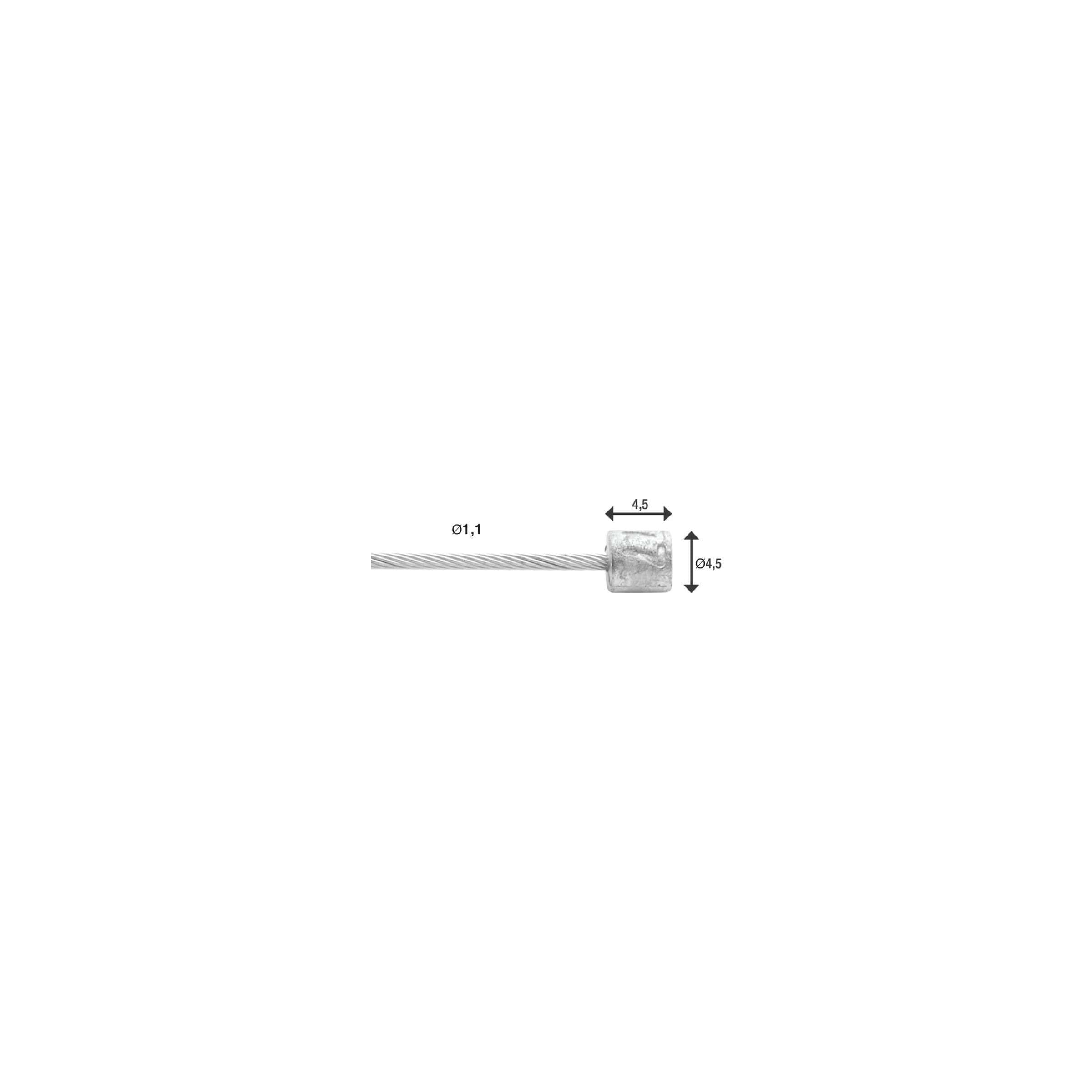 versnellingsbinnenkabel Shimano 2,25 m 1,1 mm 6472 zilver
