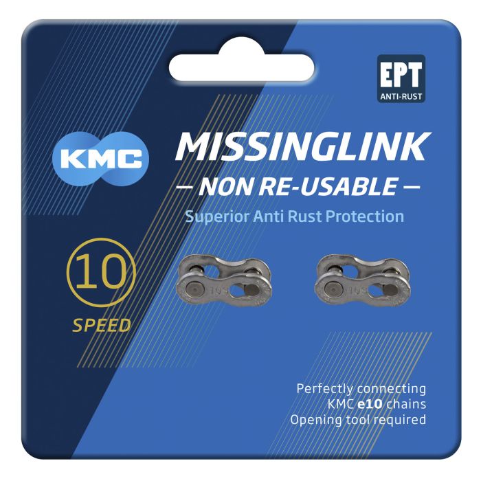 KMC Maillon de connexion MissingLink 10NR EPT argent 5.88mm 10v (2)