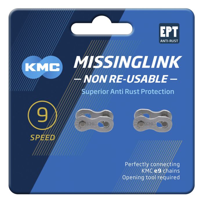 KMC Maillon de connexion MissingLink 9NR EPT argent 6.6mm 9v (2)