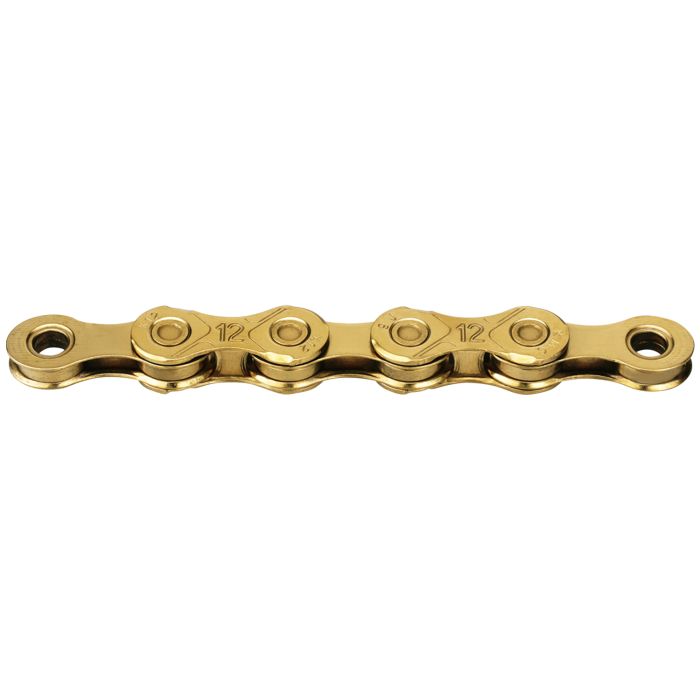 Kmc kette x12 chain x12 126 links ti-n gold waxed