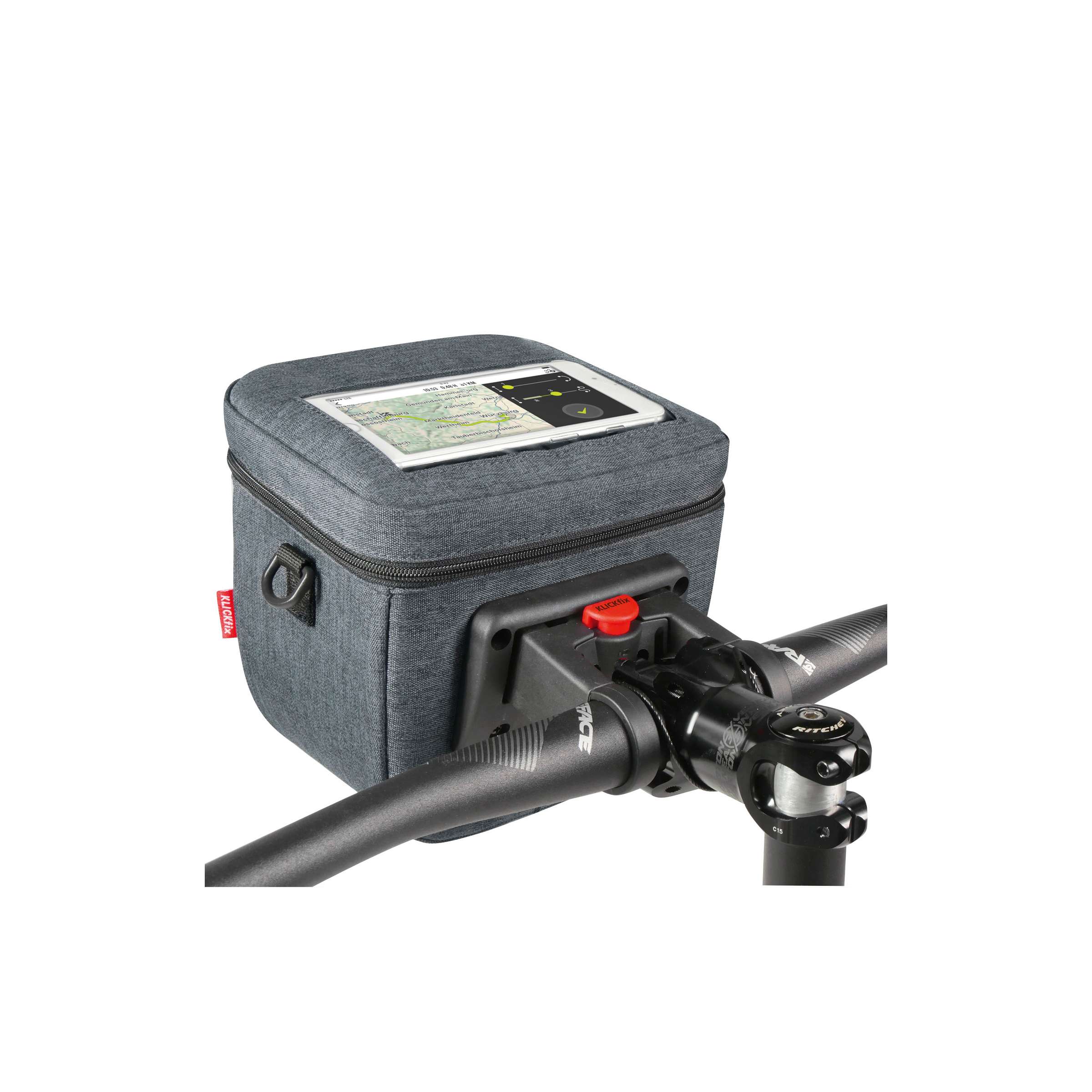 Klickfix stuurtas aventour compact city 3l grijs