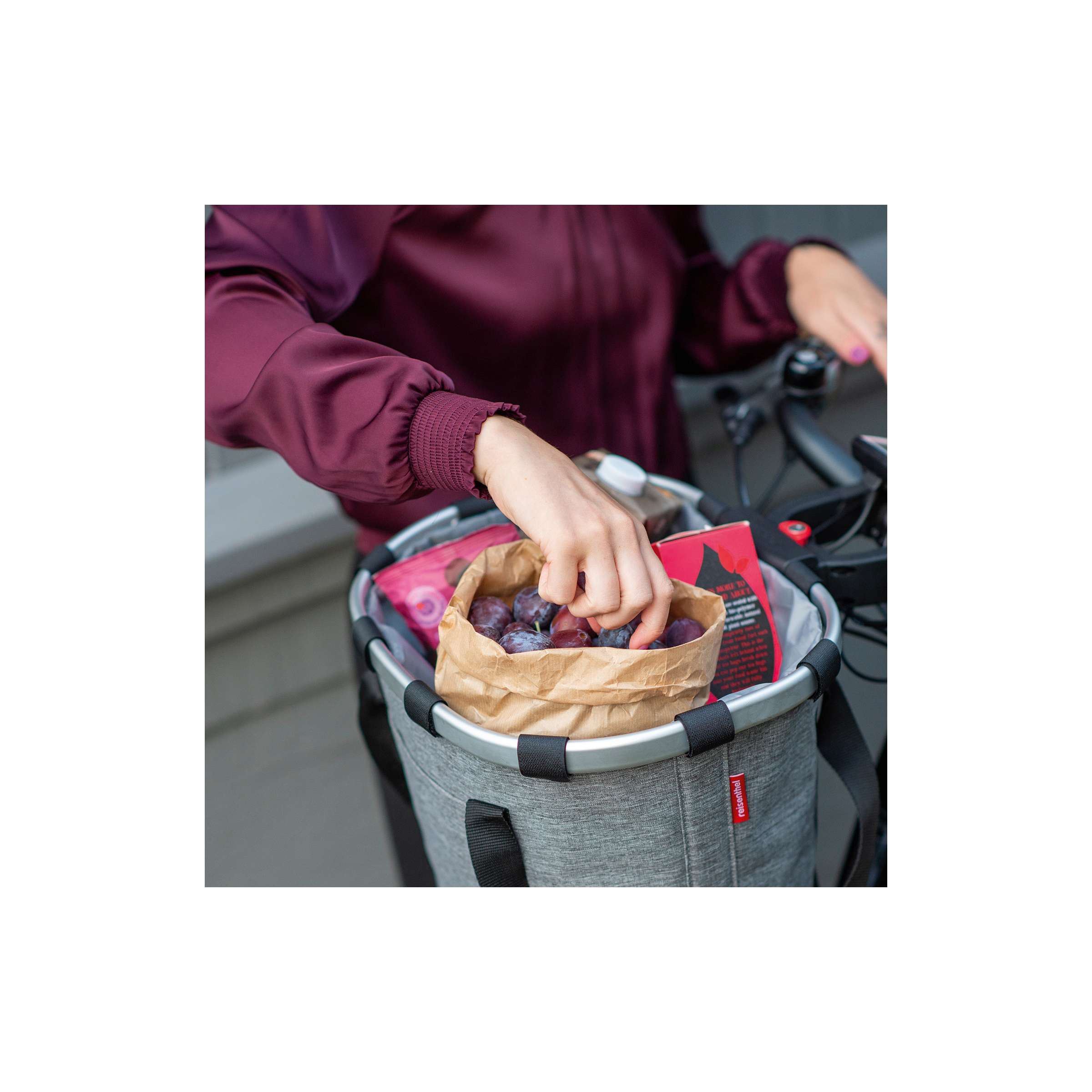 Rixen kaul shoppertas bikebasket shop.bag r k bikebasket twist sliver