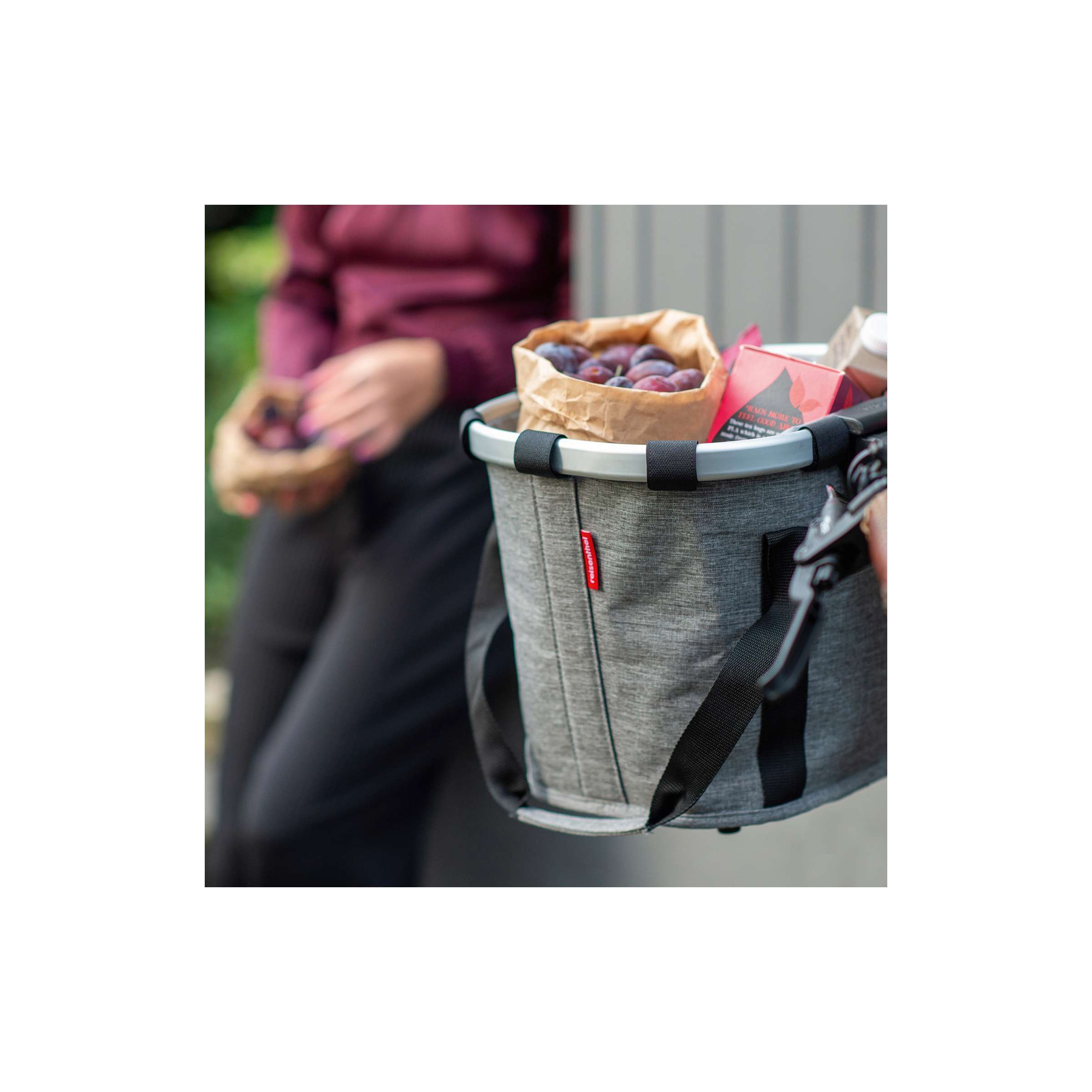 Klickfix rixen kaul shoppertas bikebasket shop.bag r k bikebasket twist sliver