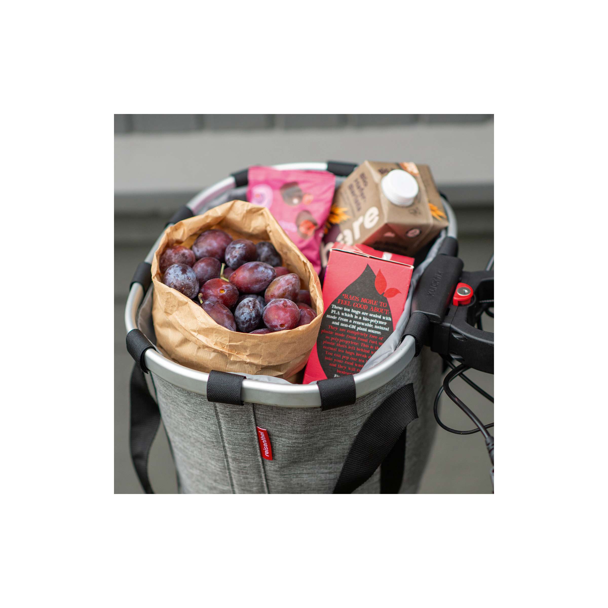 Rixen kaul shoppertas bikebasket shop.bag r k bikebasket twist sliver